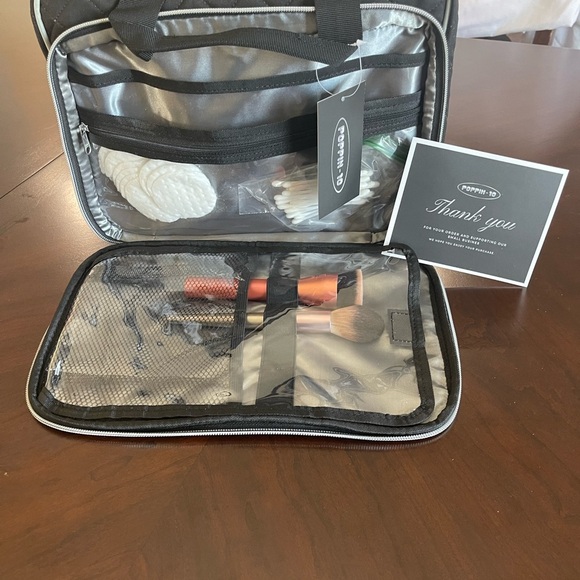 Large (12x9x5) Black Hanging Cosmetic/Makeup Toiletry Bag Waterproof - Picture 4 of 8